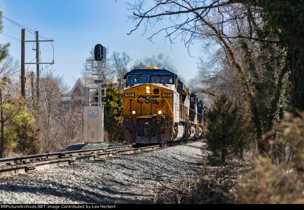 CSX 707 returning empty coal cars to the mines